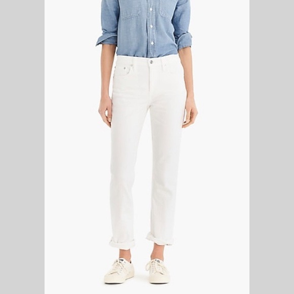 J Crew Slim Broken In Boyfriend Jean in White 🤍 - Picture 3 of 12